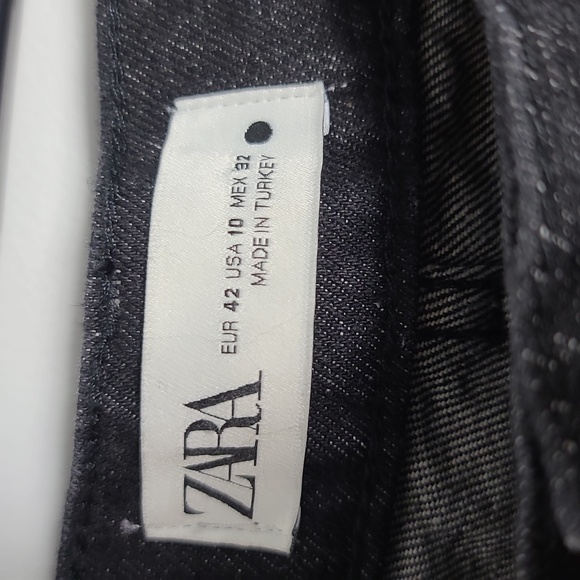 ZARA Panelled Slim in Black Straight Leg Slim Jeans in Size 10/ 42 - Picture 9 of 16